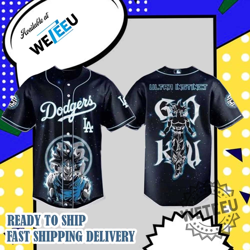"Shop Lilo and Stitch MLB Floral Jerseys for All Teams" 10 Goku Ultra Instinct X Los Angeles Dodgers 2025 Baseball Jersey