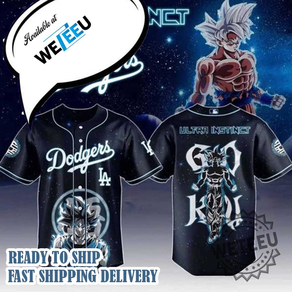 Goku Ultra Instinct X Los Angeles Dodgers 2025 Baseball Jersey 3 Goku Ultra Instinct x Los Angeles Dodgers 2025 Baseball Jersey