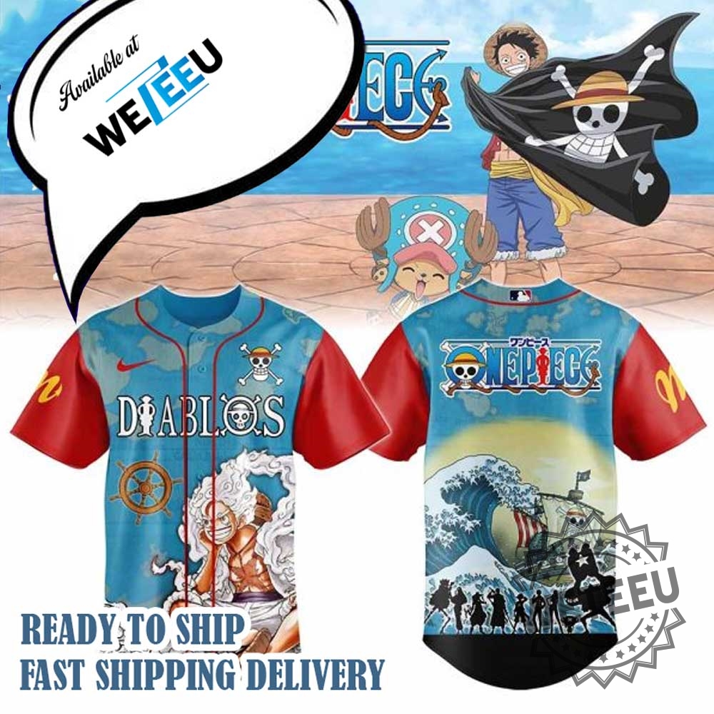 Diablos Rojos Del Mexico X One Piece 2025 Baseball Jersey 3 Diablos Rojos del Mexico x One Piece 2025 Baseball Jersey