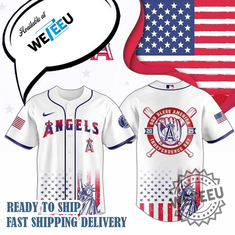 Los Angeles Angels America Independence Day 2025 Baseball Jersey 3 Los Angeles Angels America Independence Day 2025 Baseball Jersey