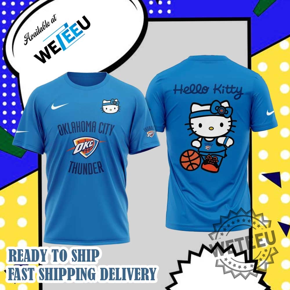 "Shop Trendy Thunder X Hello Kitty, Snoopy LSU Champions Gear" 3 Blue Nba Oklahoma City Thunder Hello Kitty Hoodie