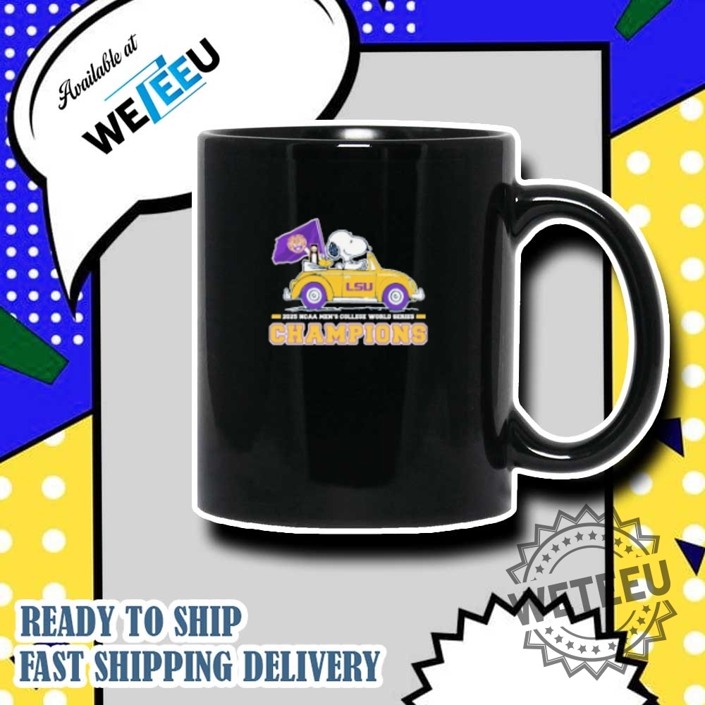 Snoopy And Woodstock The Peanuts Driving Car Lsu Tigers 2025 Ncaa Baseball Mens College World Series Champions National Champions Tshirts 7 Snoopy And Woodstock The Peanuts Driving Car LSU Tigers 2025 NCAA Baseball Men’s College World Series Champions National Champions T-Shirts