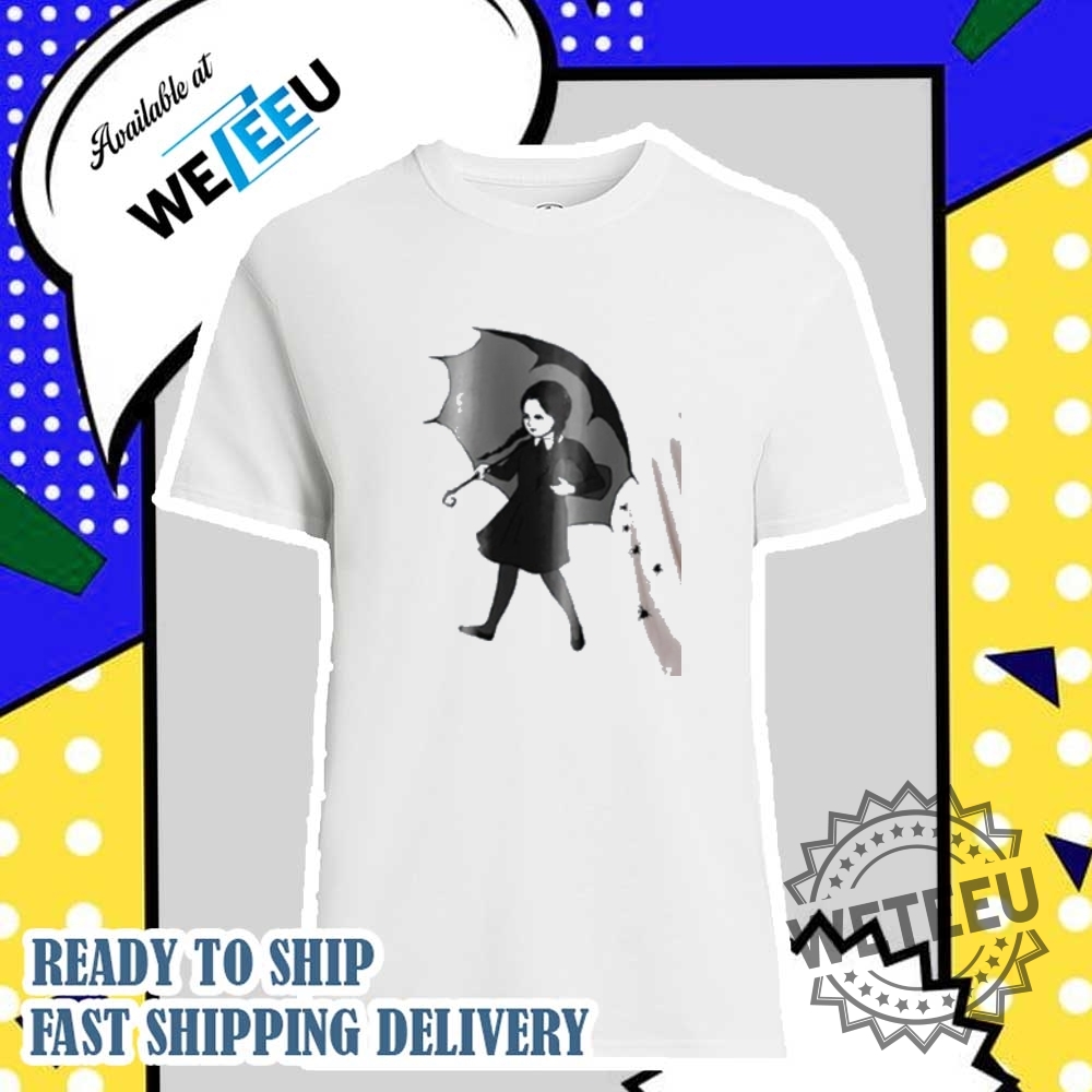 Addams Gothic Scary Girl Classic Wednesday Tshirt