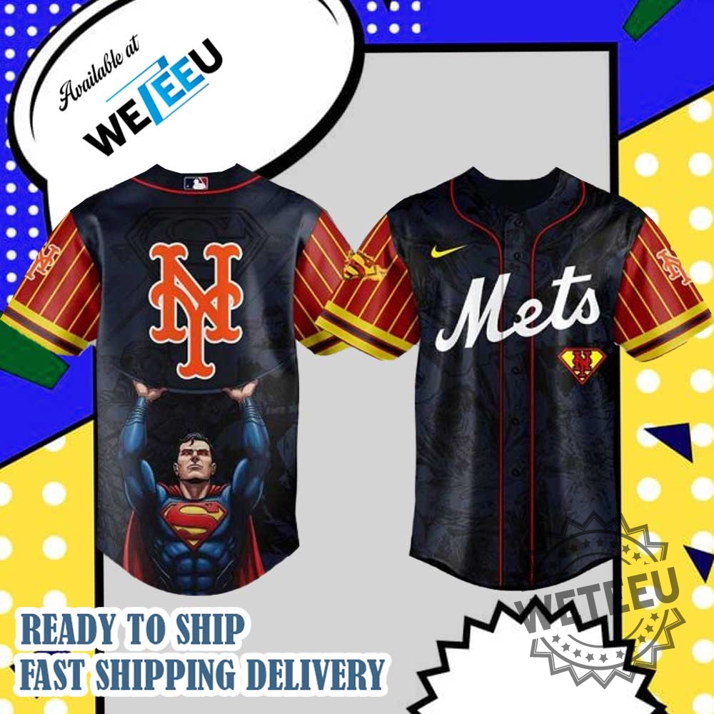 "Shop Trendy Thunder X Hello Kitty, Snoopy LSU Champions Gear" 36 New York Mets Mlb X Superman Personalized Baseball Jersey