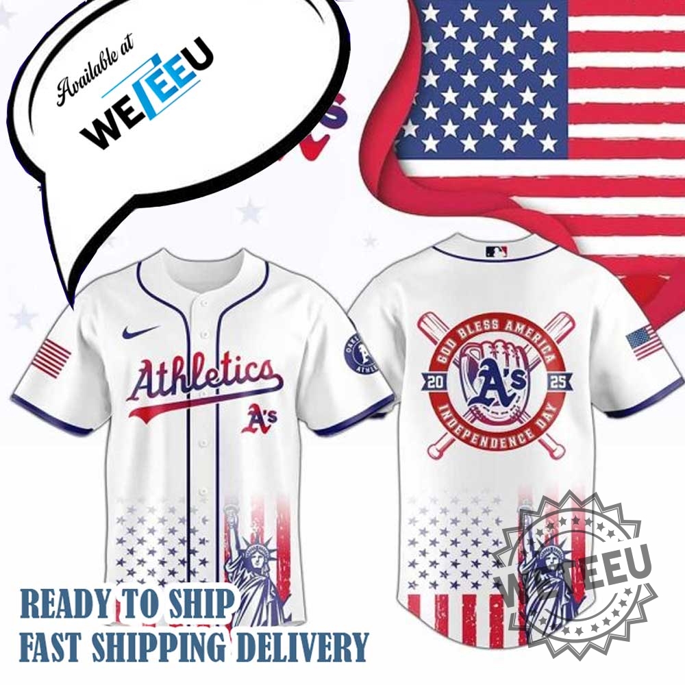 Athletics America Independence Day 2025 Baseball Jersey 3 Athletics America Independence Day 2025 Baseball Jersey