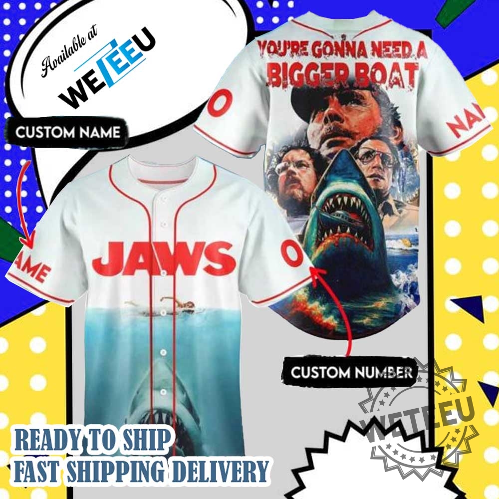 "Top 5 Must-Have Limited Edition Baseball Jerseys to Collect Now" 6 Jaws Youre Gonna Need A Bigger Boat Baseball Jersey