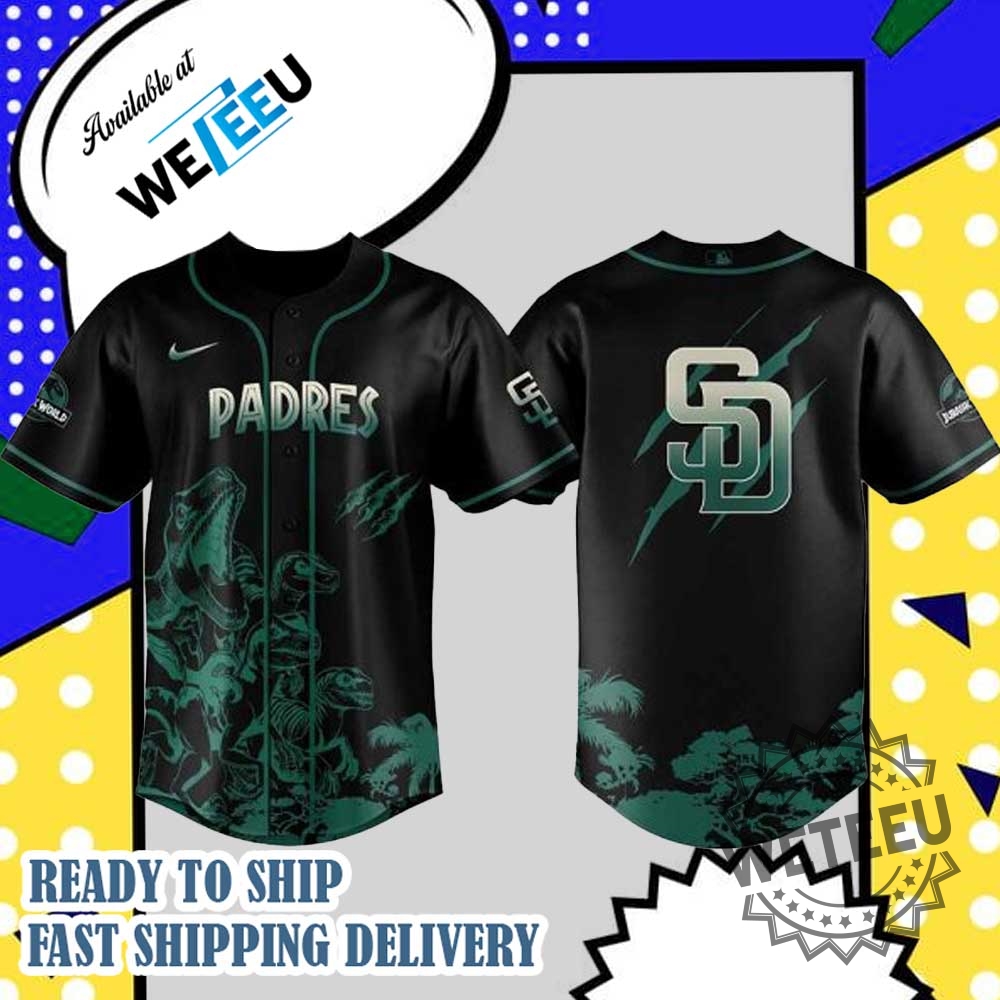 "Top 5 Must-Have Limited Edition Baseball Jerseys to Collect Now" 10 San Diego Padres X Jurassic World Baseball Jersey