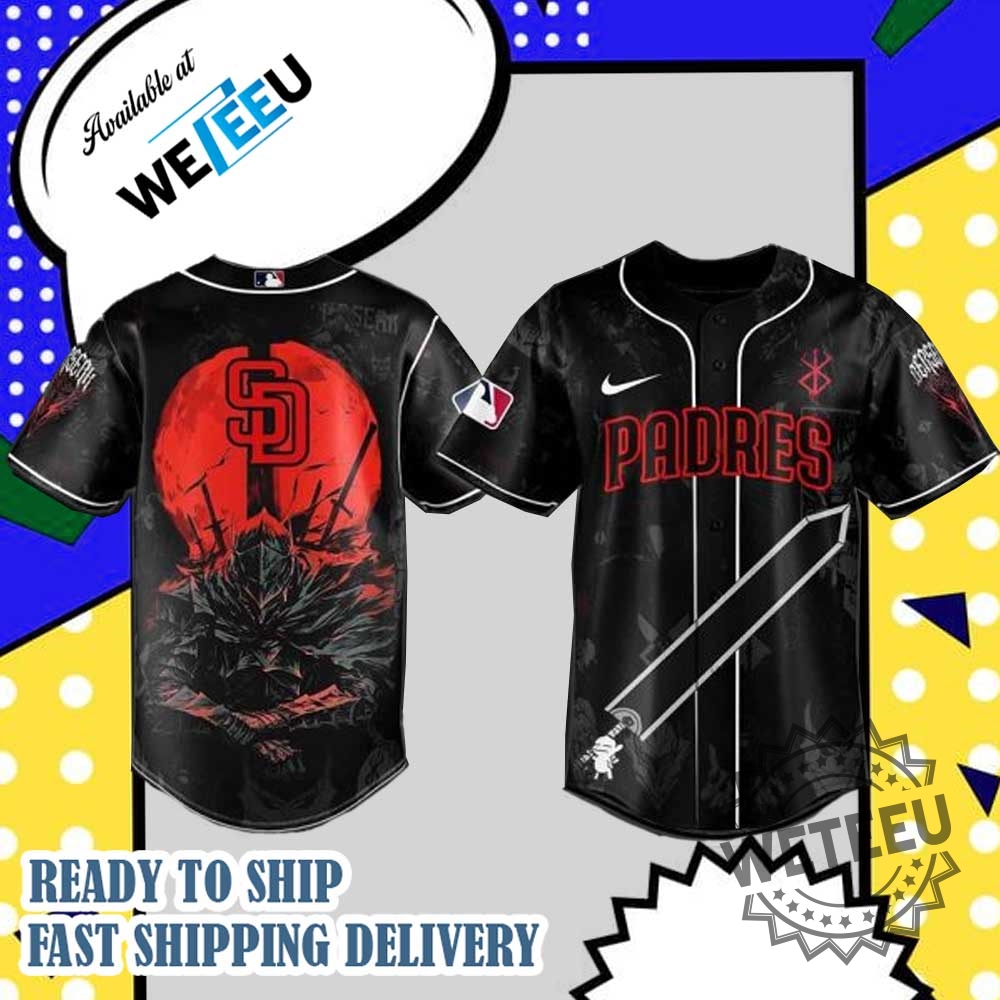 "Top 5 Must-Have Limited Edition Baseball Jerseys to Collect Now" 11 San Diego Padres X Berserk Limited Edition Jersey