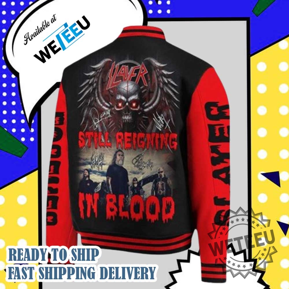 Slayer Still Reigning In Blood Baseball Jacket 5 Slayer Still Reigning In Blood Baseball Jacket