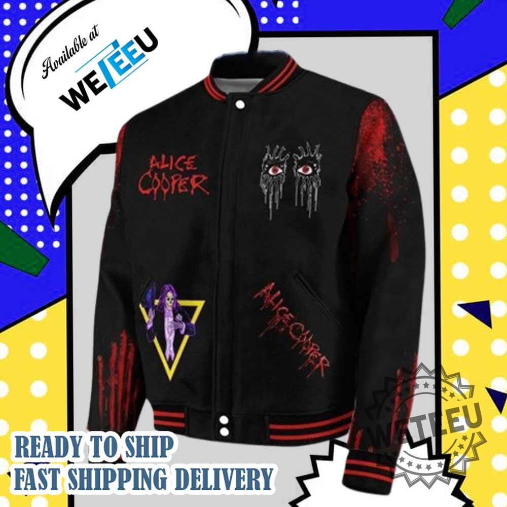 Alice Cooper I Wanna Hurt You Just To Hear You Screaming My Name Baseball Jacket 4 Alice Cooper I Wanna Hurt You Just To Hear You Screaming My Name Baseball Jacket