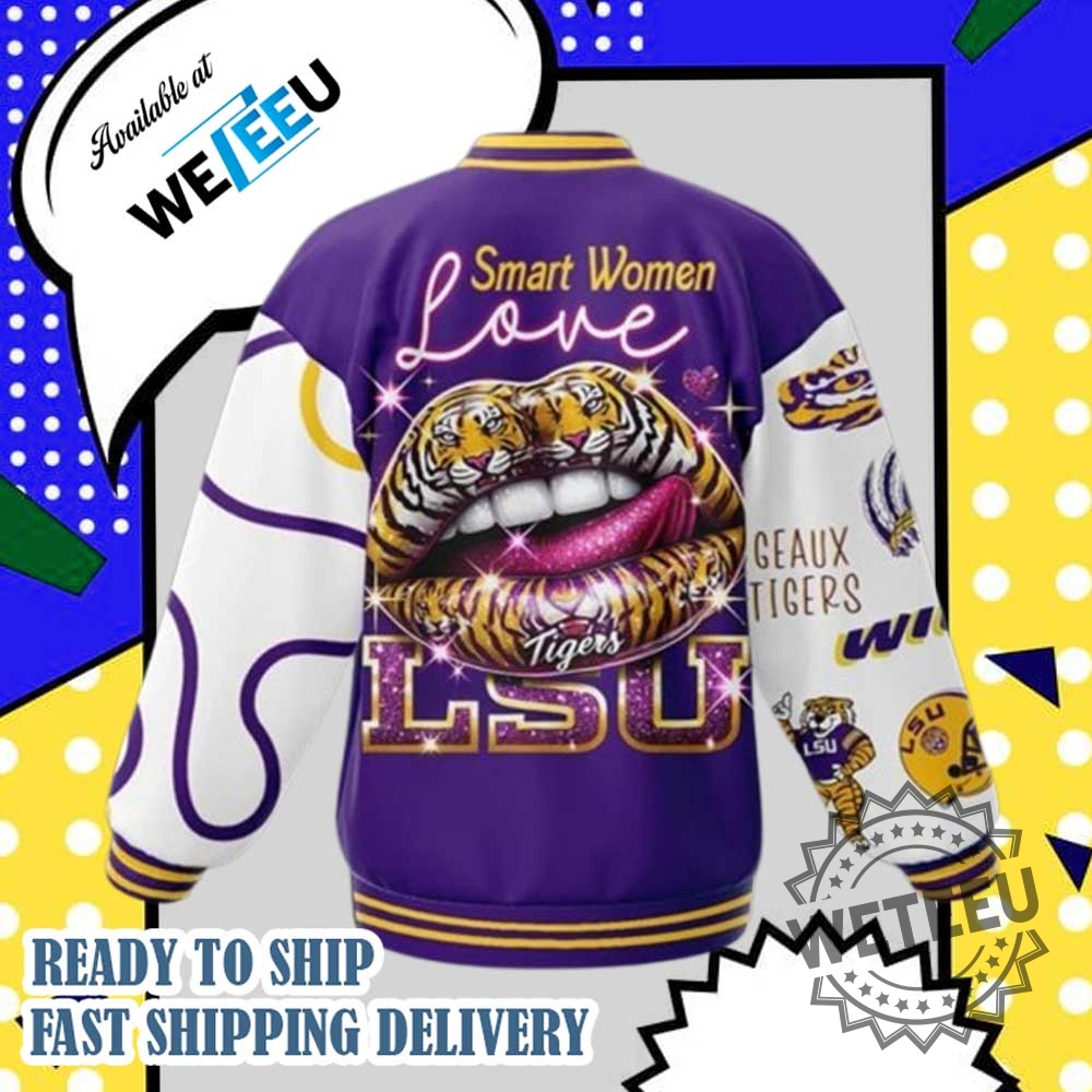 Lsu Tigers Smart Women Love Baseball Jacket 5 LSU Tigers Smart Women Love Baseball Jacket