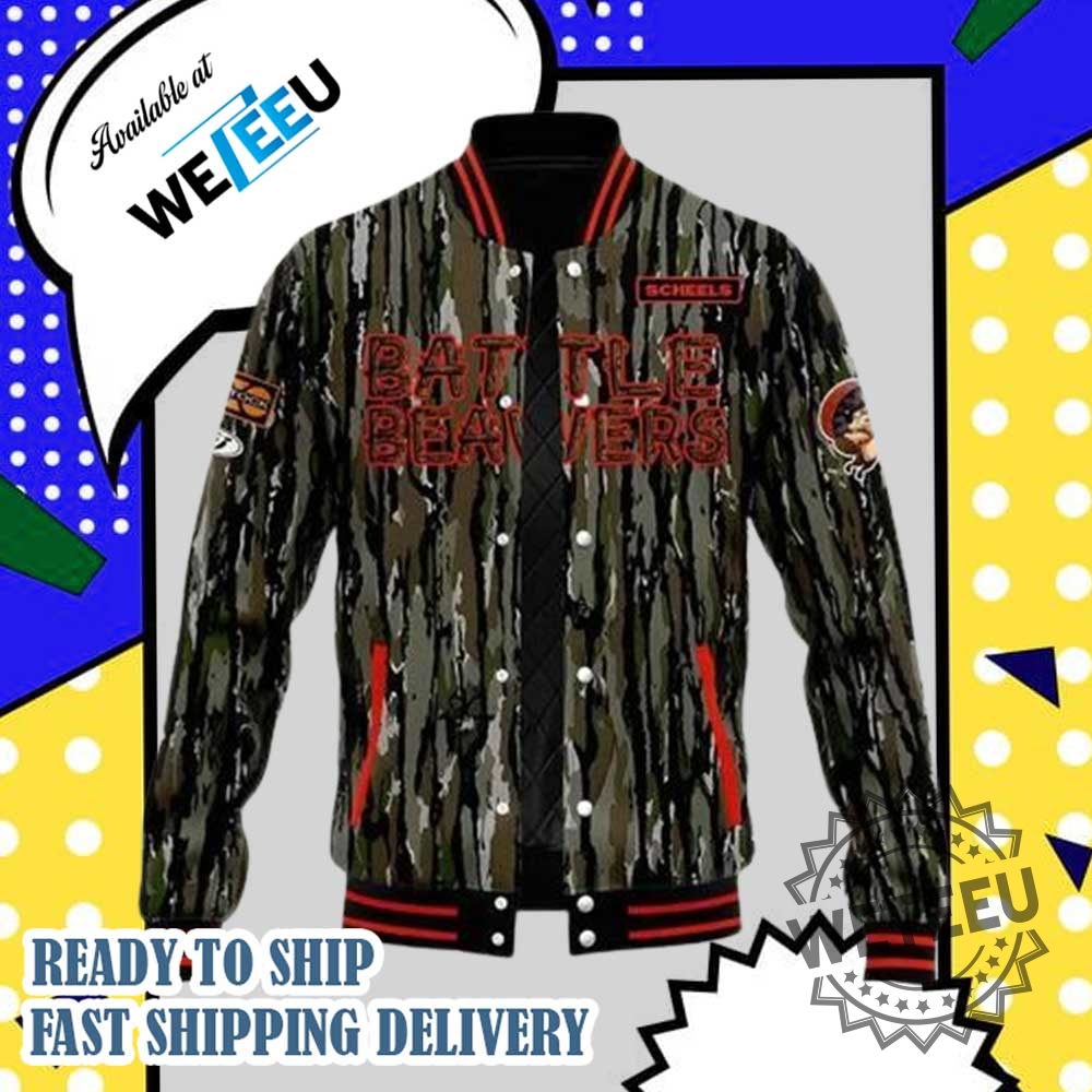 Boise Battle Beavers Onenightonly Camo Limited Varsity Jacket 4 Boise Battle Beavers One-Night-Only Camo Limited Varsity Jacket