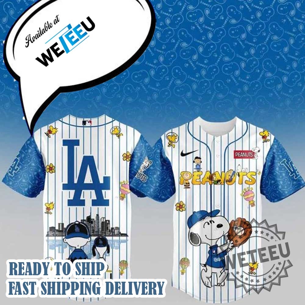 Snoopy Los Angeles Dodgers Cute Baseball Jersey 3 Snoopy Los Angeles Dodgers Cute Baseball Jersey