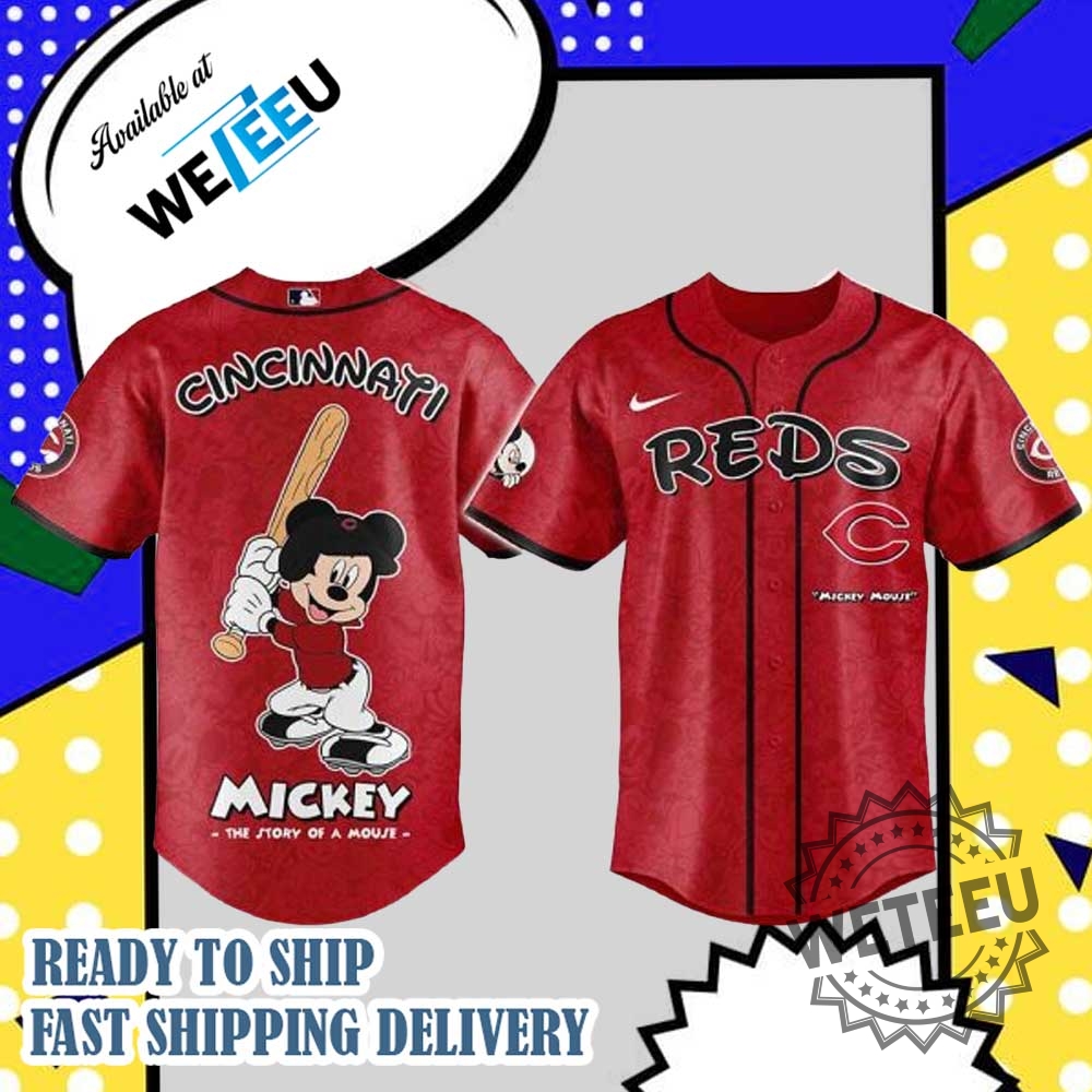 "Top 5 Must-Have Baseball Jerseys: Dodgers and Braves Special Editions" 6 Mickey Mouse Cincinnati Reds Personalized Baseball Jersey