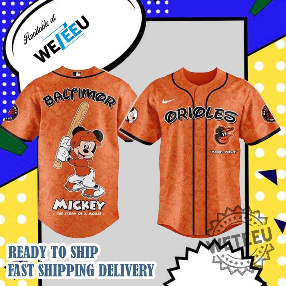 "Top 5 Must-Have Baseball Jerseys: Dodgers and Braves Special Editions" 7 Mickey Mouse Baltimore Orioles Personalized Baseball Jersey