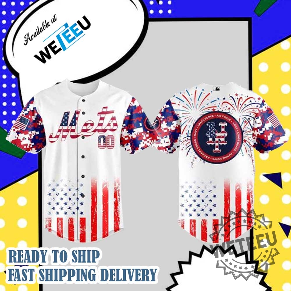 "Top 5 Must-Have Baseball Jerseys: Dodgers and Braves Special Editions" 12 4Th Of July Military New York Mets Personalized Baseball Jersey