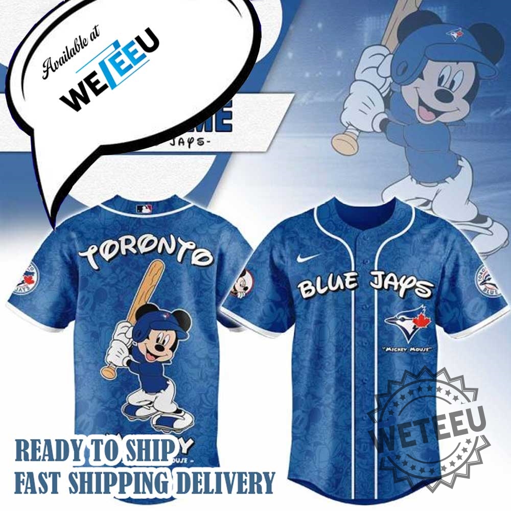 Mickey Mouse Toronto Blue Jays Personalized Baseball Jersey 3 Mickey Mouse Toronto Blue Jays Personalized Baseball Jersey