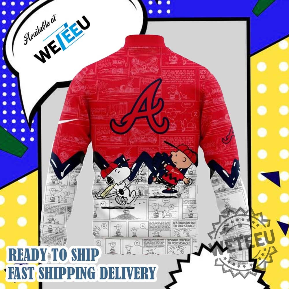 Atlanta Braves 75Th Anniversary Peanuts Red Baseball Jacket Mlb Anniversary Gear 5 Atlanta Braves 75th Anniversary Peanuts Red Baseball Jacket – MLB Anniversary Gear