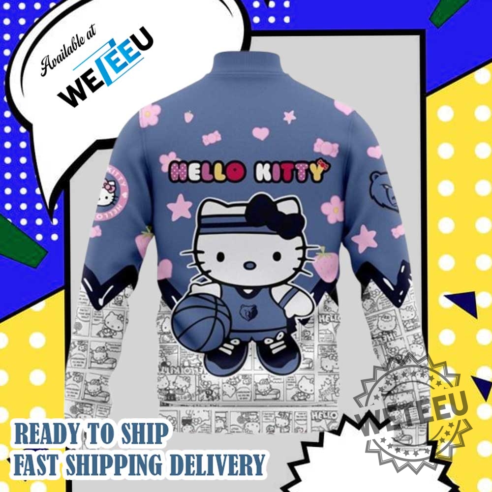 Memphis Grizzlies Nba Hello Kitty Night Game Baseball Jacket Nba Themed Fan Gear 5 Memphis Grizzlies NBA Hello Kitty Night Game Baseball Jacket – NBA Themed Fan Gear
