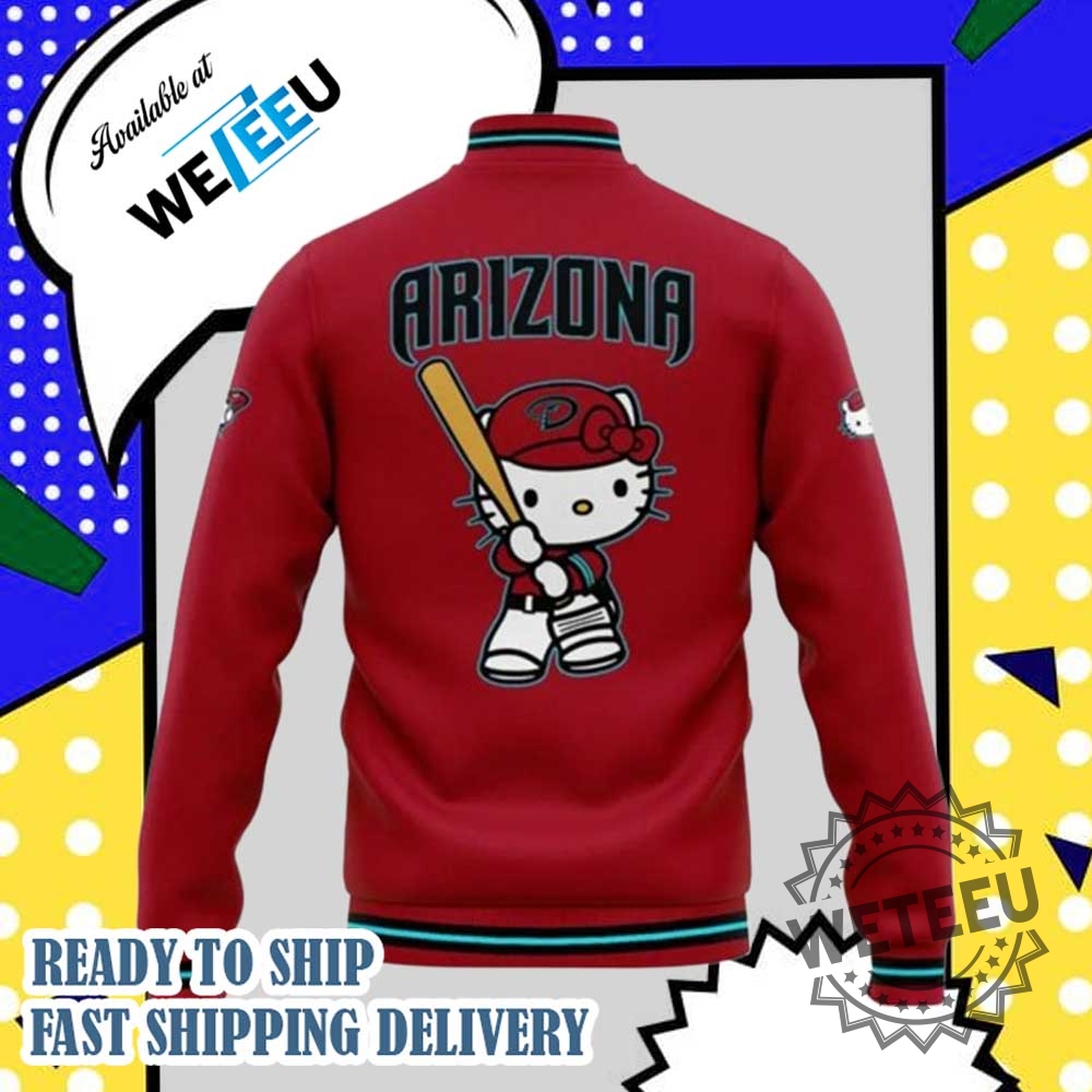 Arizona Diamondbacks Sweet Style Kitty Charm Baseball Jacket Mlb Fan Gear 5 Arizona Diamondbacks Sweet Style Kitty Charm Baseball Jacket – MLB Fan Gear