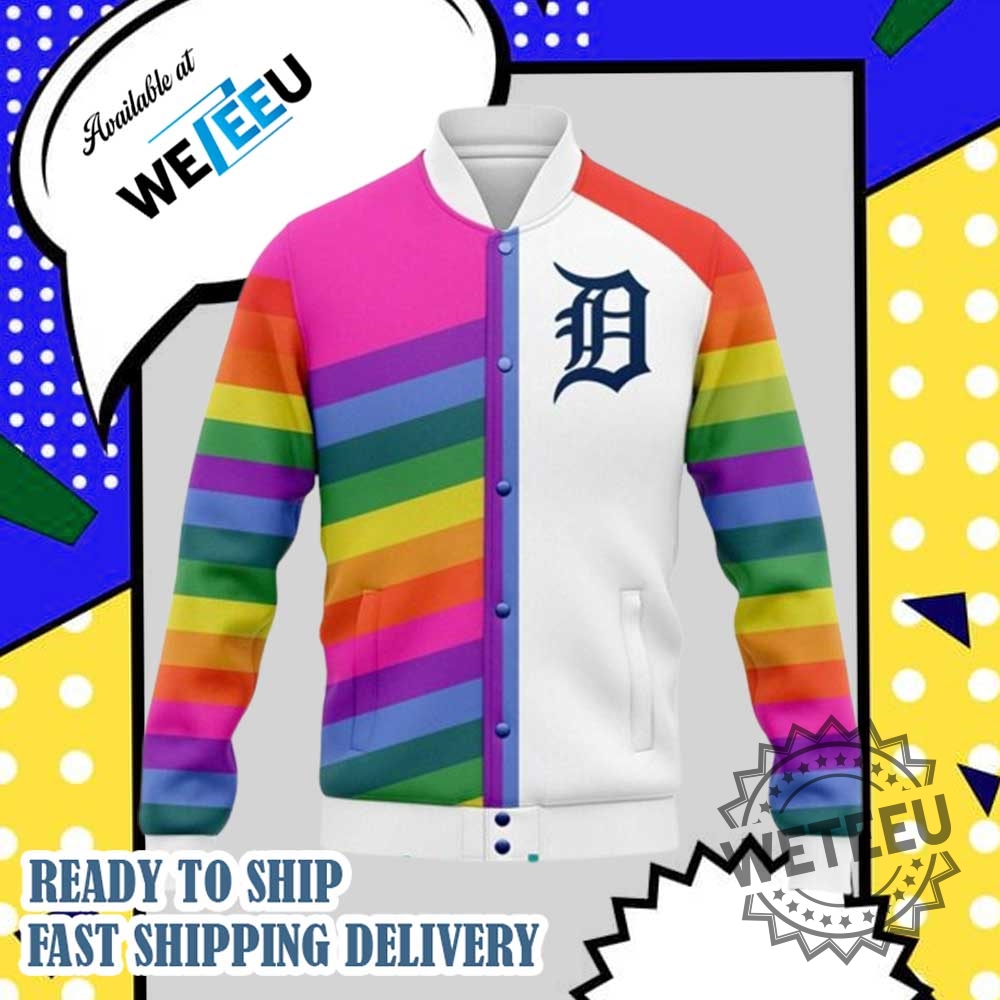Detroit Tigers Pride Night Baseball Jacket Mlb Lgbtq Fan Apparel 5 Detroit Tigers Pride Night Baseball Jacket – MLB LGBTQ+ Fan Apparel