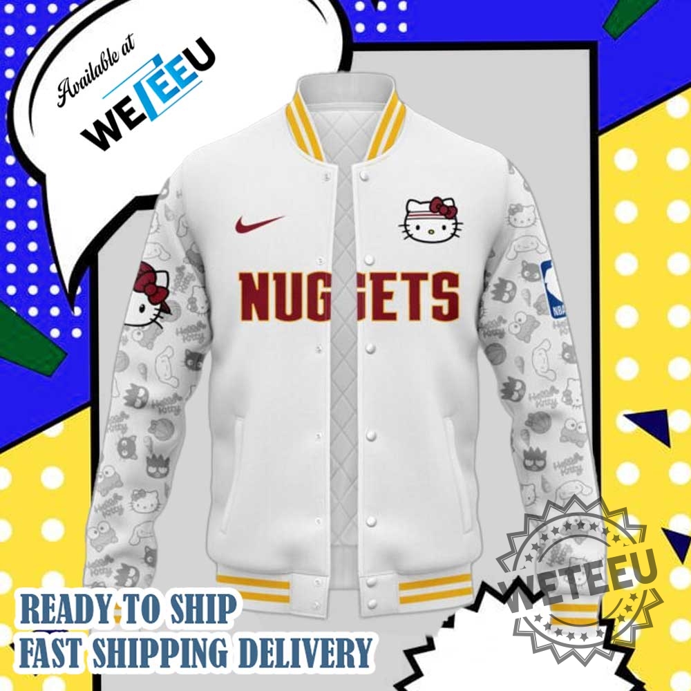 Denver Nuggets Hello Kitty Bomber Jacket Nba Themed Kids Apparel 4 Denver Nuggets Hello Kitty Bomber Jacket – NBA Themed Kids