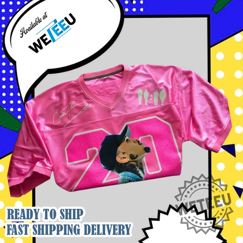 Chris Brown Breezy Bowl Pink Jersey 4 Chris Brown BREEZY BOWL PINK JERSEY
