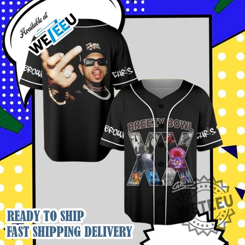 Vintage Chris Brown Breezy Bowl Baseball Jersey