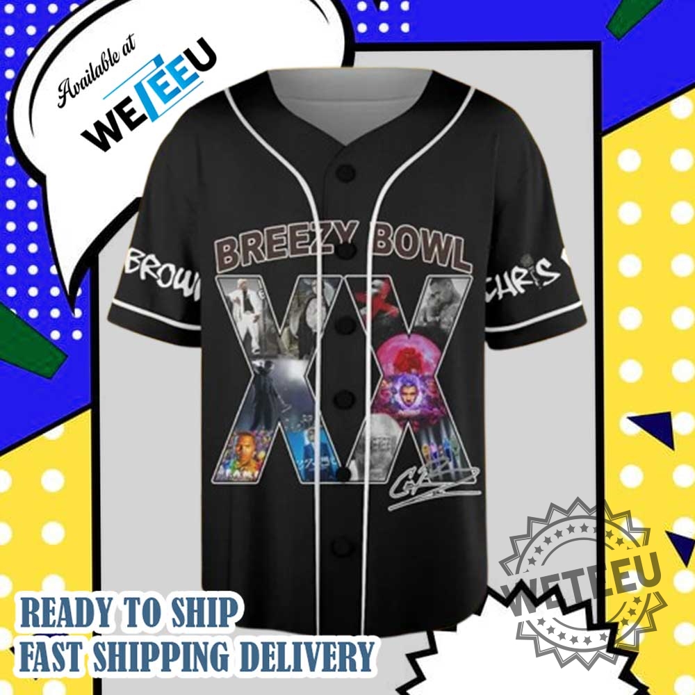 Vintage Chris Brown Breezy Bowl Baseball Jersey 5 Vintage Chris Brown Breezy Bowl Baseball Jersey