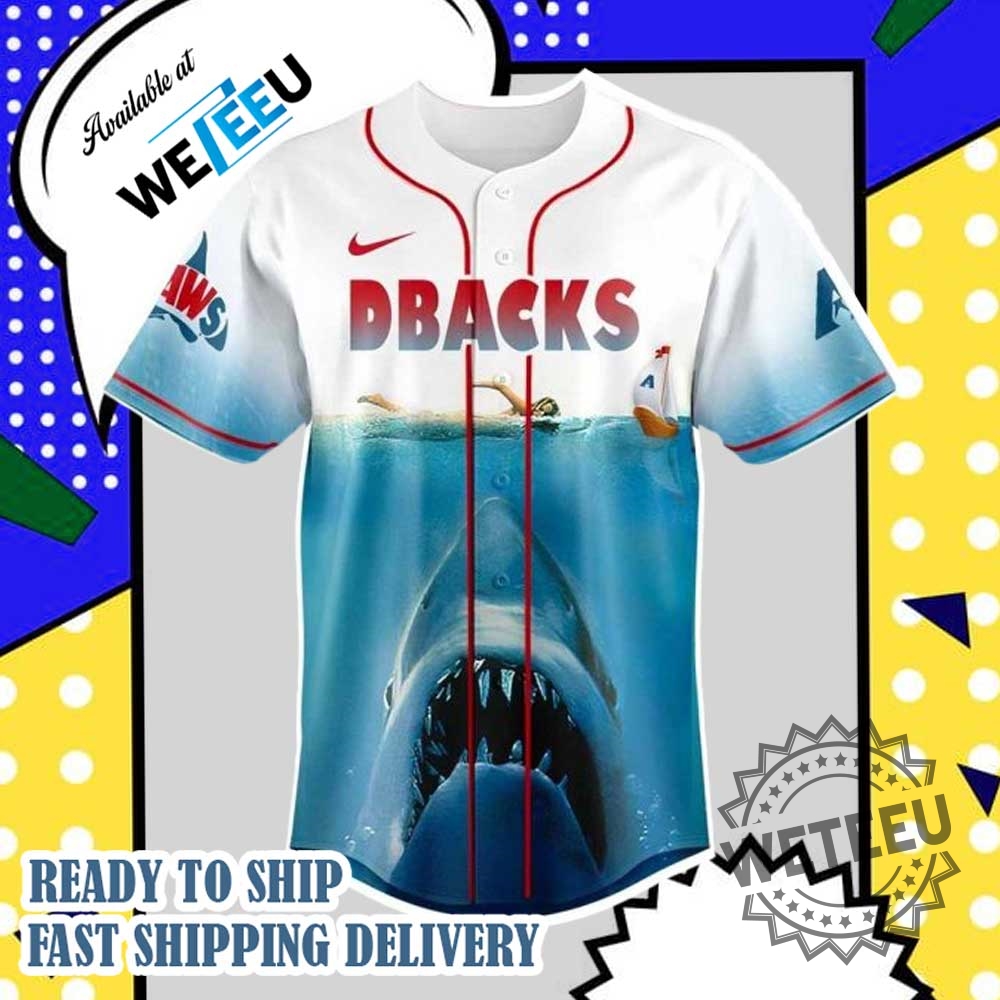 Arizona Diamondbacks X Jaws 2025 Baseball Jersey 6 Arizona Diamondbacks x Jaws 2025 Baseball Jersey