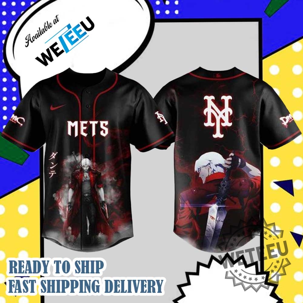 "Top 2025 MLB Jerseys: Jaws and Lilo & Stitch Collaborations" 11 New York Mets Mlb X Dante Devil May Cry Personalized Baseball Jersey