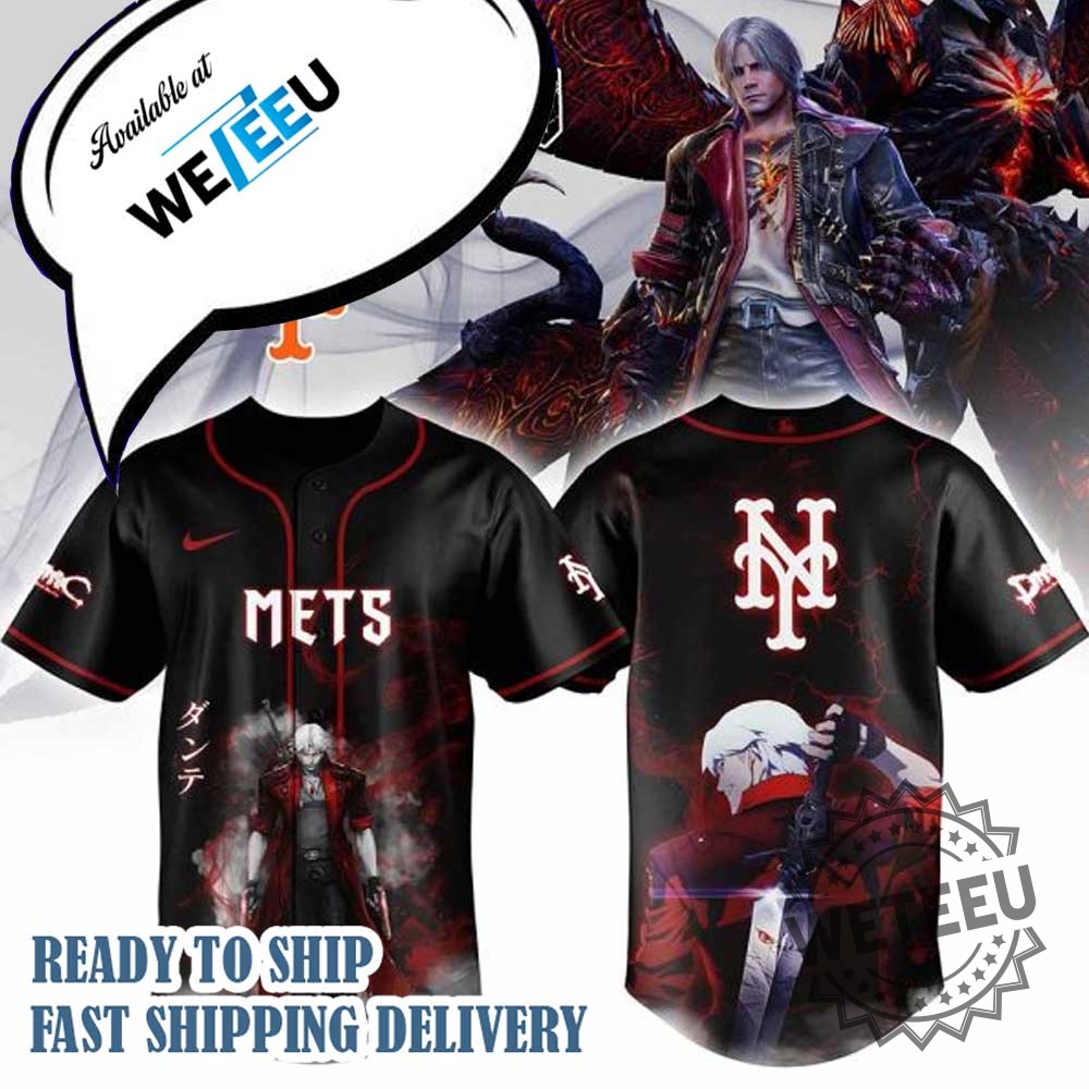 New York Mets Mlb X Dante Devil May Cry Personalized Baseball Jersey 3 New York Mets MLB X Dante Devil May Cry Personalized Baseball Jersey