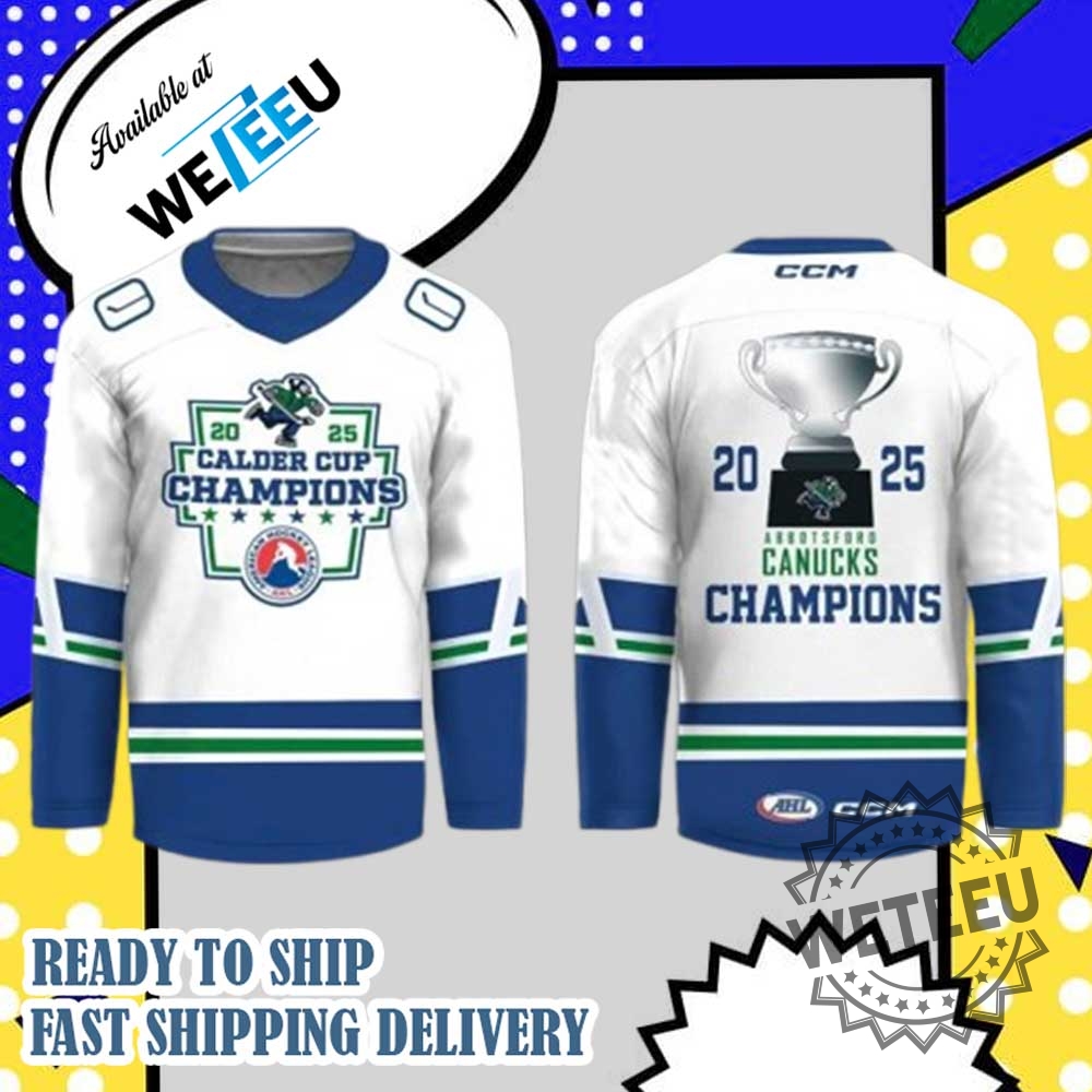 "Top 2025 MLB Jerseys: Jaws and Lilo & Stitch Collaborations" 18 Abbotsford Canucks 2025 Calder Cup Champions Hockey Jersey