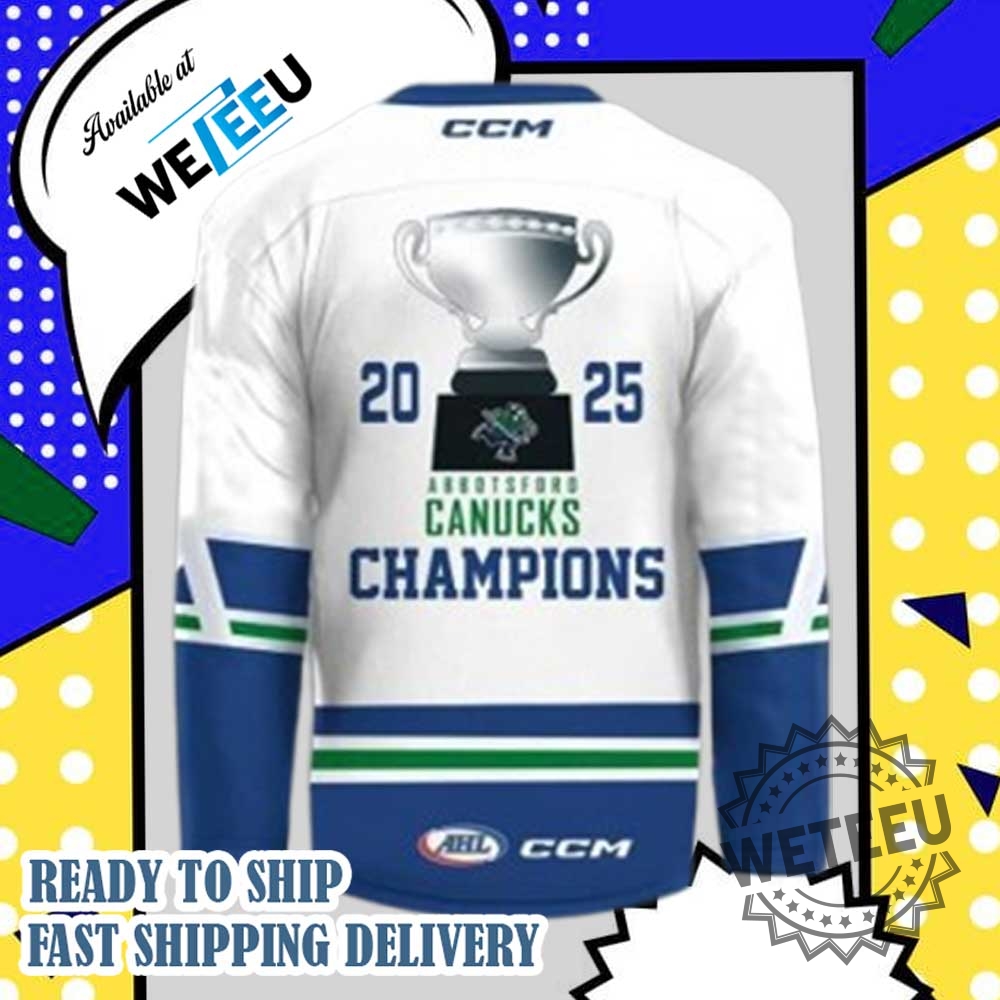 Abbotsford Canucks 2025 Calder Cup Champions Hockey Jersey 4 Abbotsford Canucks 2025 Calder Cup Champions Hockey Jersey