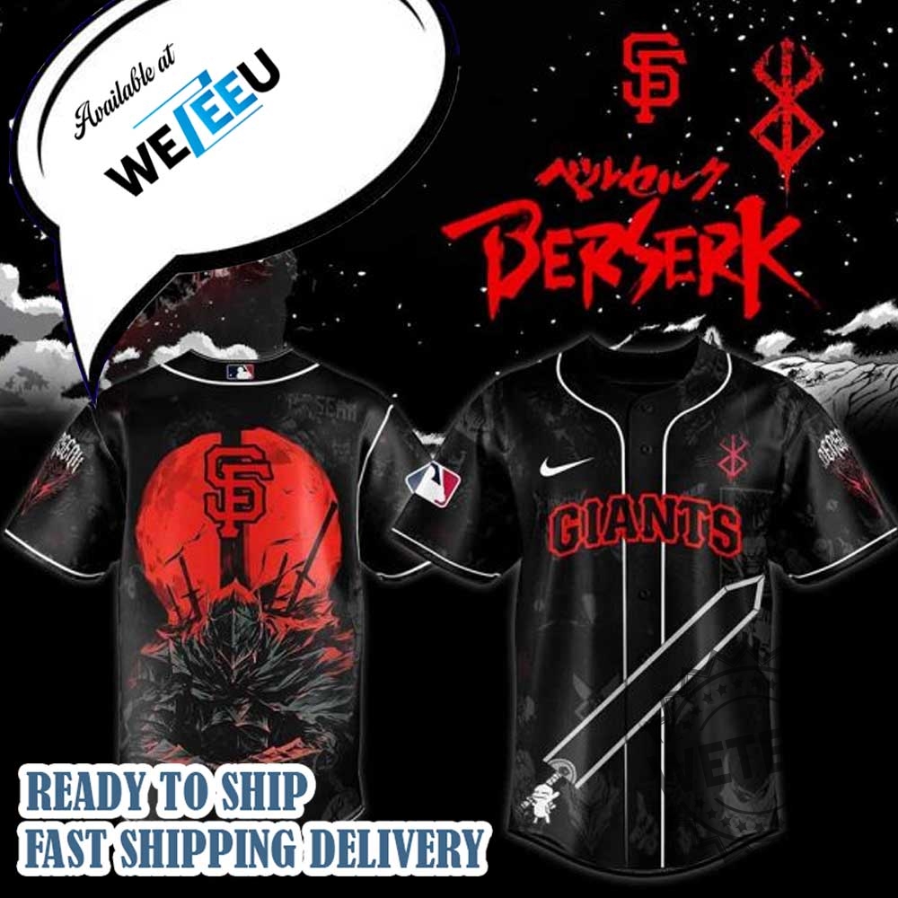 San Francisco Giants Mlb X Berserk Personalized Baseball Jersey 3 San Francisco Giants MLB X Berserk Personalized Baseball Jersey
