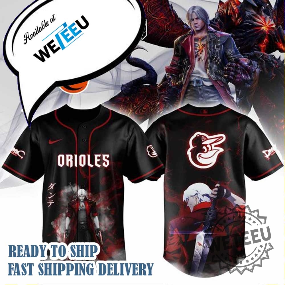 Baltimore Orioles Mlb X Dante Devil May Cry Personalized Baseball Jersey 3 Baltimore Orioles MLB X Dante Devil May Cry Personalized Baseball Jersey