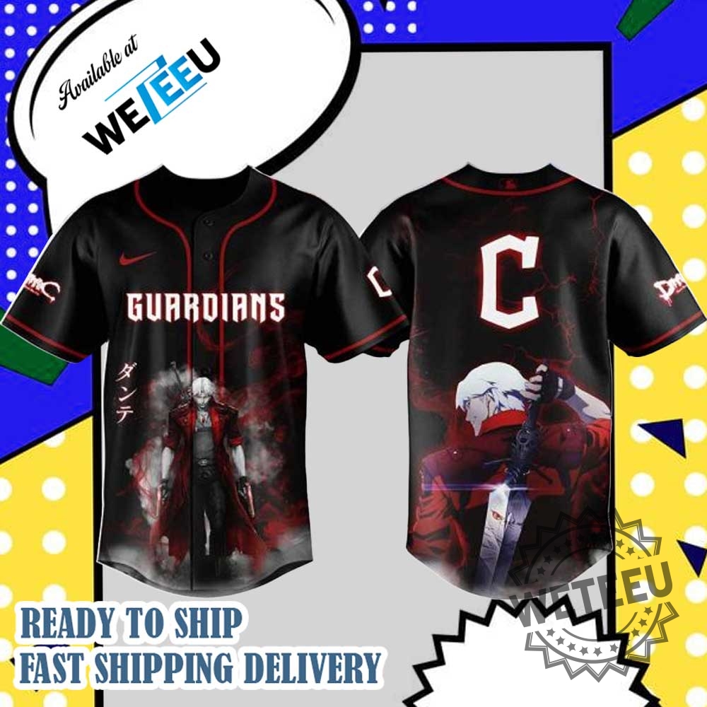 "Customized MLB x Berserk Baseball Jerseys: Show Your Team Spirit!" 11 Cleveland Guardians Mlb X Dante Devil May Cry Personalized Baseball Jersey
