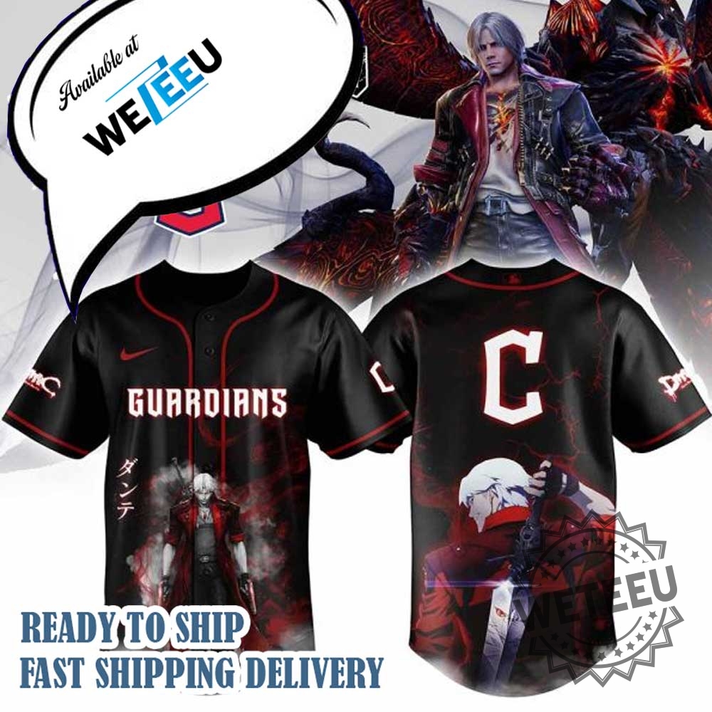 Cleveland Guardians Mlb X Dante Devil May Cry Personalized Baseball Jersey 3 Cleveland Guardians MLB X Dante Devil May Cry Personalized Baseball Jersey
