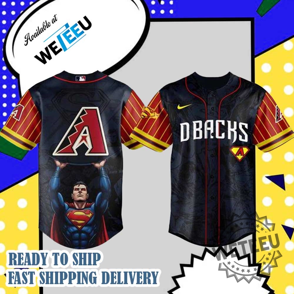 "Customized MLB x Berserk Baseball Jerseys: Show Your Team Spirit!" 15 Arizona Diamondbacks Mlb X Superman Personalized Baseball Jersey