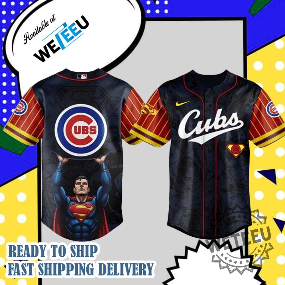 "Customized MLB x Berserk Baseball Jerseys: Show Your Team Spirit!" 17 Chicago Cubs Mlb X Superman Personalized Baseball Jersey