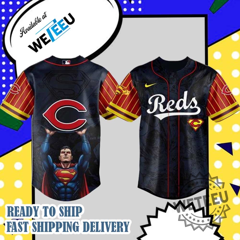 "Customized MLB x Berserk Baseball Jerseys: Show Your Team Spirit!" 18 Cincinnati Reds Mlb X Superman Personalized Baseball Jersey
