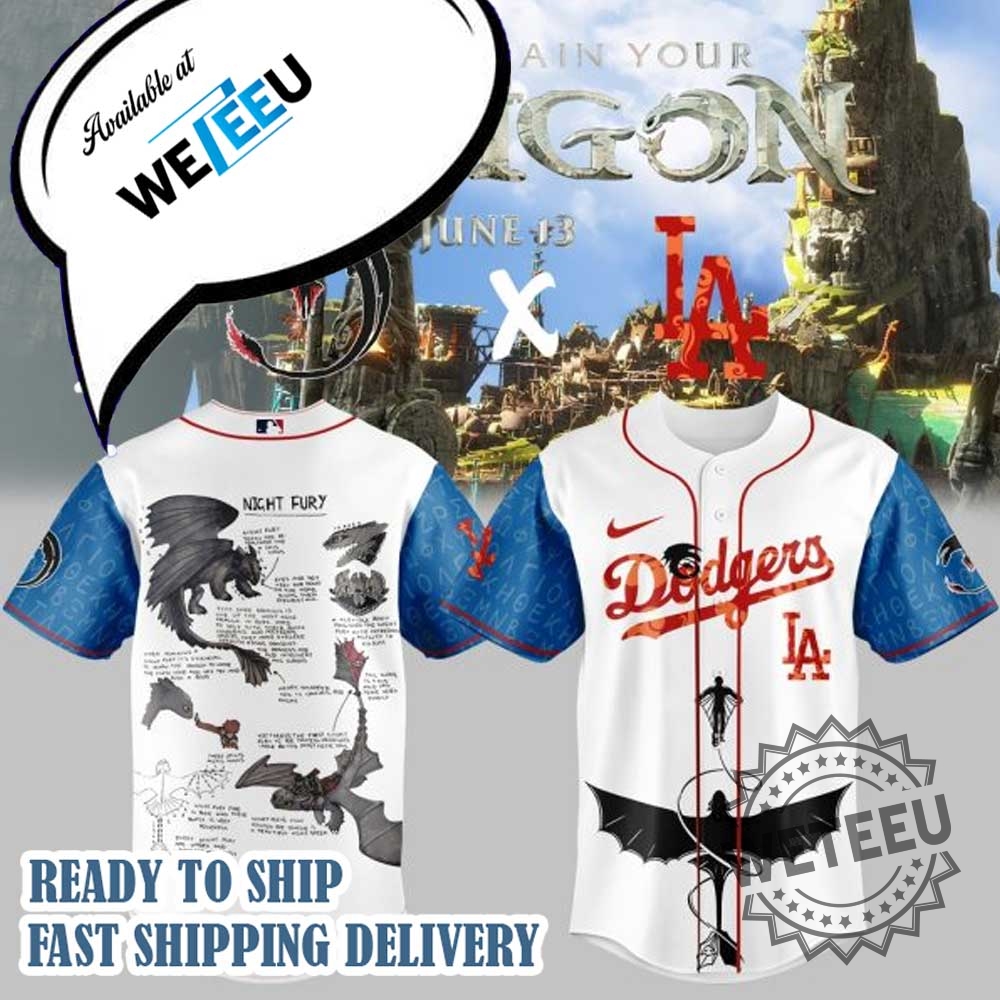 Los Angeles Dodgers How To Train Your Dragon Jersey 3 Los Angeles Dodgers How to Train Your Dragon Jersey