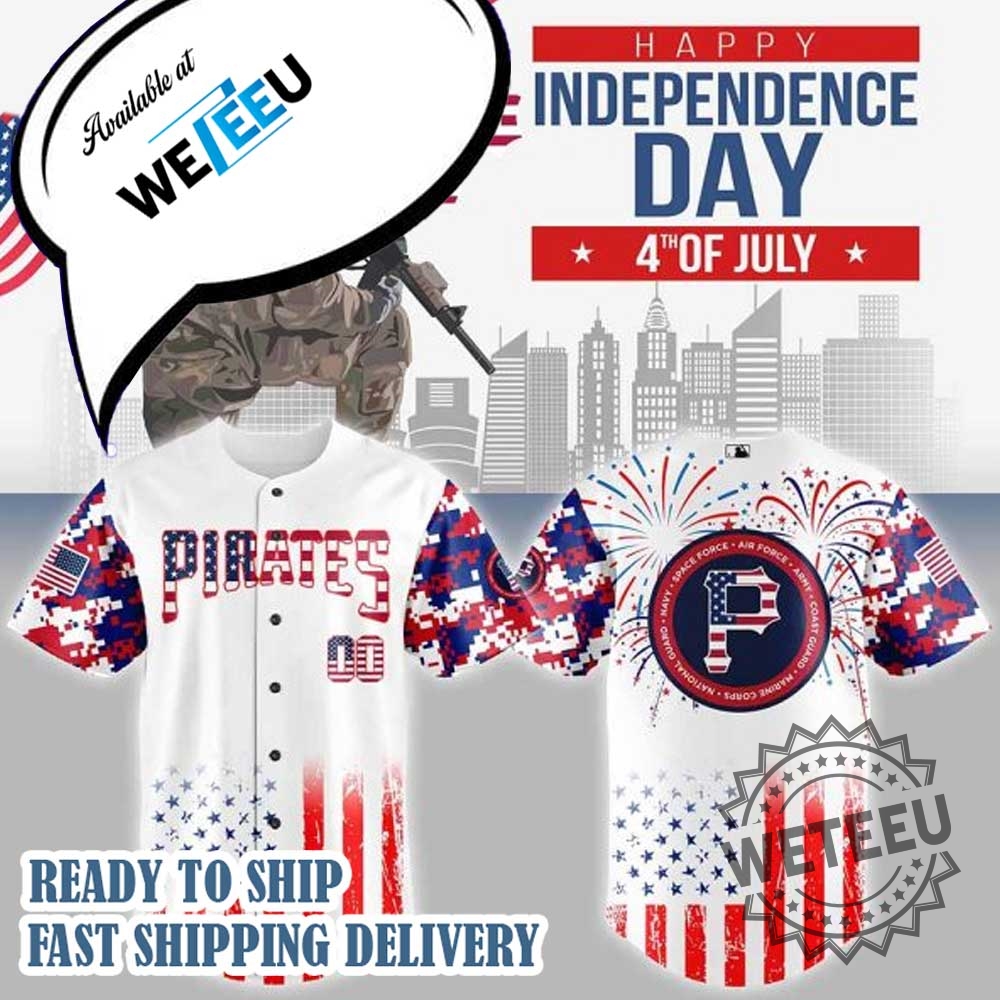 Pittsburgh Pirates Mlb X The 4Th Of July X Military Personalized Baseball Jersey 3 Pittsburgh Pirates MLB X The 4th Of July X Military Personalized Baseball Jersey