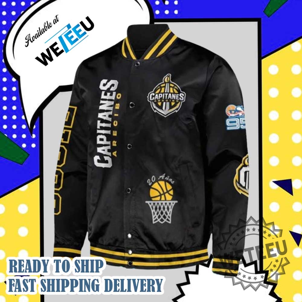 Capitanes De Arecibo Bsn Special Black Bomber Jacket 4 Capitanes de Arecibo BSN Special Black Bomber Jacket