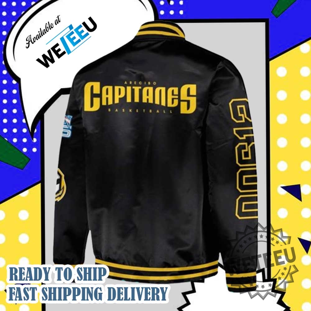 Capitanes De Arecibo Bsn Special Black Bomber Jacket 5 Capitanes de Arecibo BSN Special Black Bomber Jacket