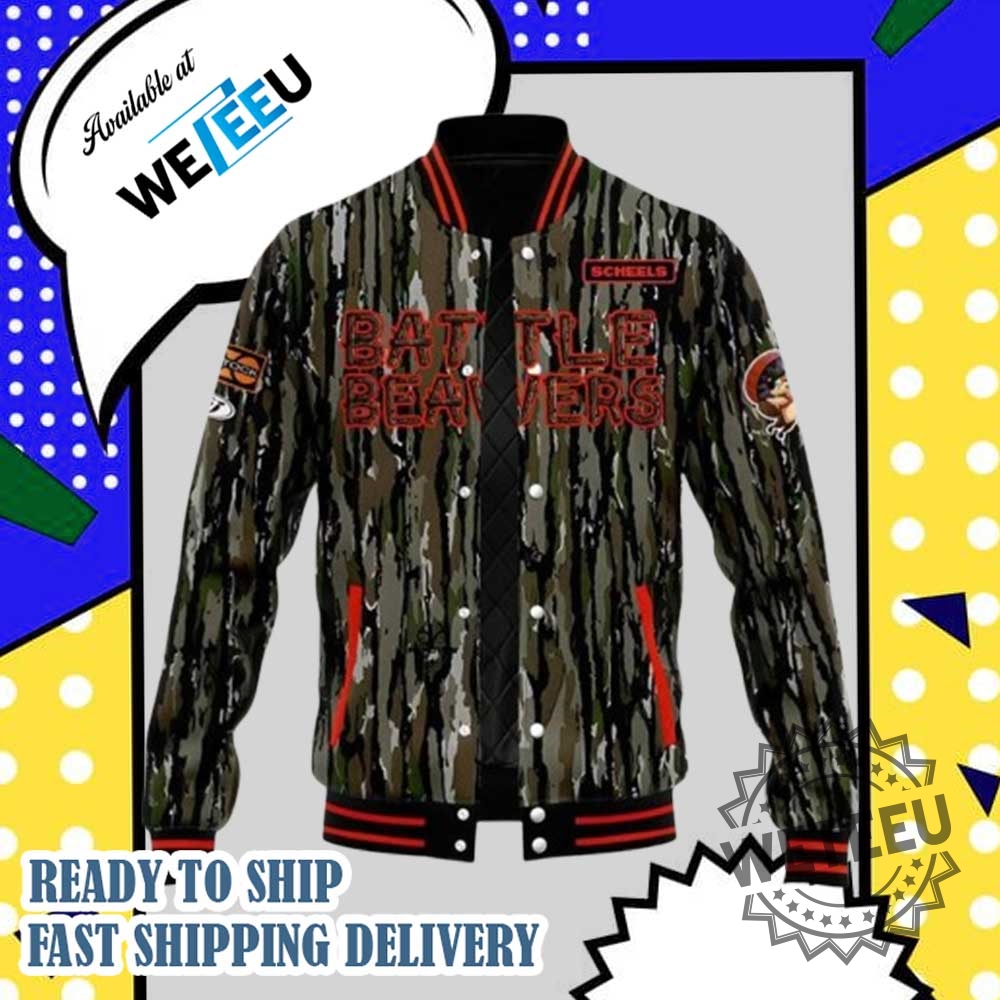 Boise Battle Beavers Baseball Special Camo Baseball Jacket 4 Boise Battle Beavers Baseball Special Camo Baseball Jacket