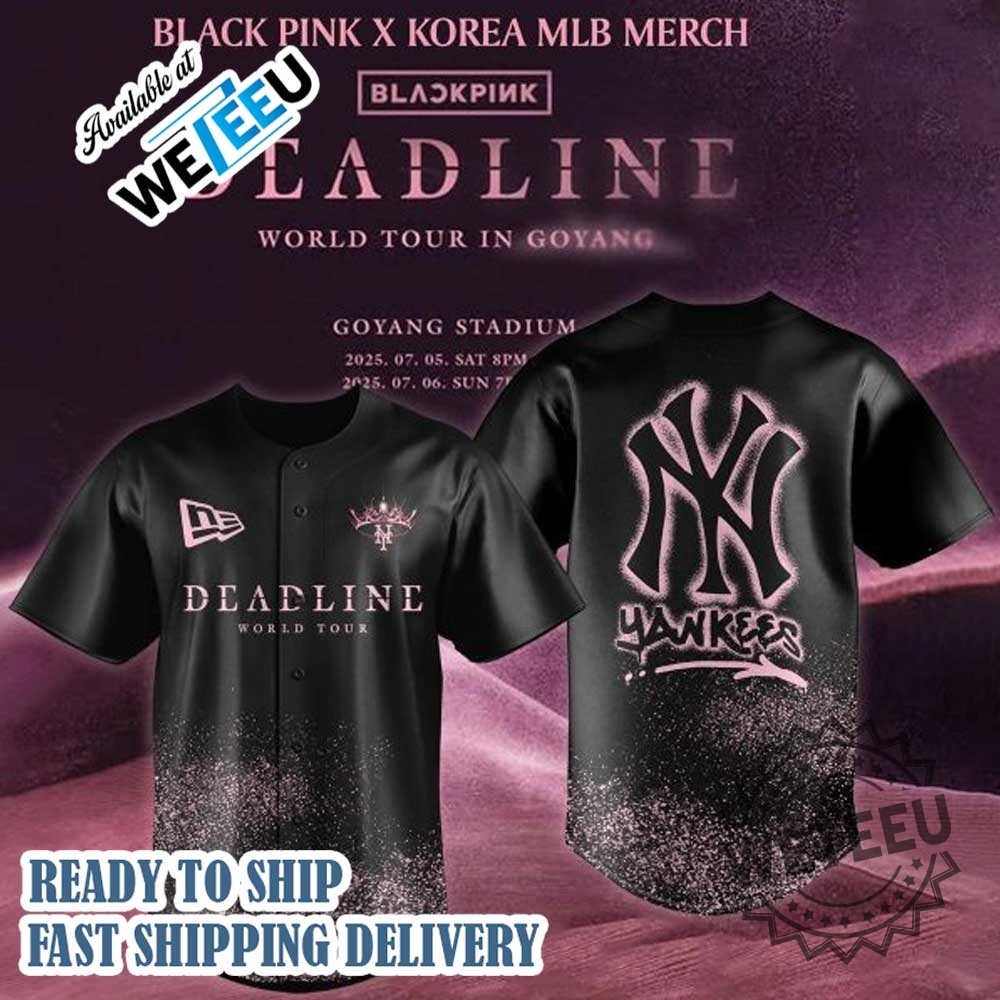 Blackpink Deadline World Tour X Mlb Merch Yankees Baseball Jersey 3 Blackpink Deadline World Tour x MLB Merch Yankees Baseball Jersey