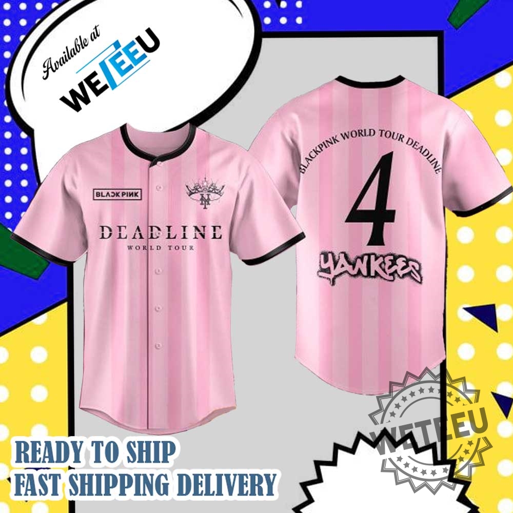 "Explore Exclusive Blackpink MLB and Dragon Ball Custom Jerseys" 3 Blackpink Mix New York Yankees Deadline World Tour Baseball Jersey