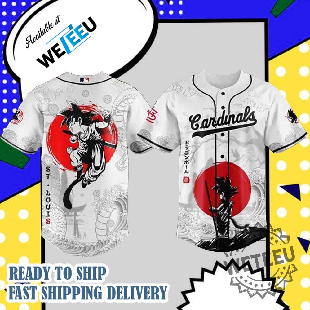 St Louis Cardinals Mlb X Dragon Ball Custom Baseball Jersey 3 St Louis Cardinals MLB X Dragon Ball Custom Baseball Jersey