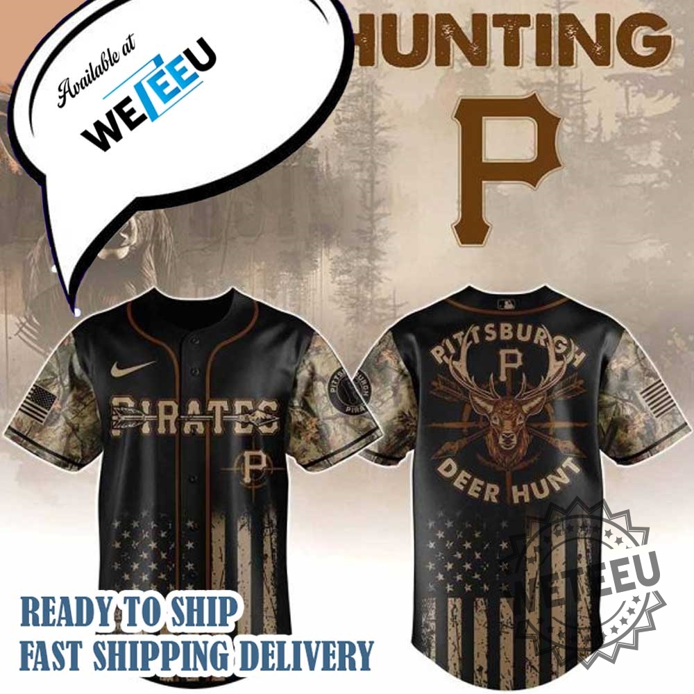 Pittsburgh Pirates Mlb X Deer Hunting Personalized Baseball Jersey